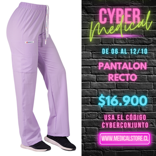 Pantalón Recto Antifluido Unisex Ripholia Lila Pastel