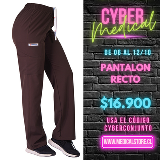 Pantalón Recto Antifluido Unisex Ripholia Cafe