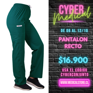 Pantalón Recto Antifluido Unisex Ripholia Verde Pabellon