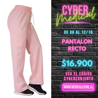 Pantalón Recto Antifluido Unisex Ripholia Palo Rosa