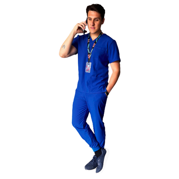 CONJUNTO HOMBRE JOGGER ANTIFLUIDO AZUL REY MODELO ESPARTA