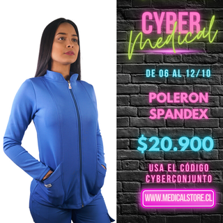 Polerón Spandex Ripholia Celeste
