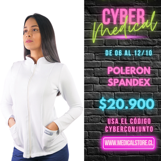 Polerón Spandex Ripholia Blanco