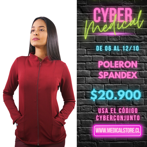 Polerón Spandex Ripholia Burdeo