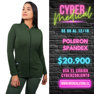 Polerón Spandex Ripholia Verde Botella