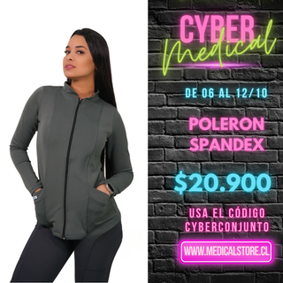 Polerón Spandex Ripholia Gris