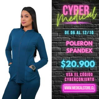 Polerón Spandex Ripholia Verde Petroleo
