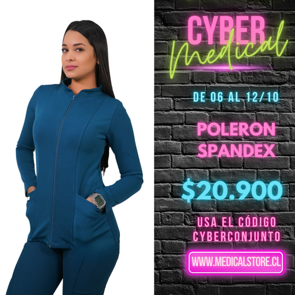 Polerón Spandex Ripholia Verde Petroleo