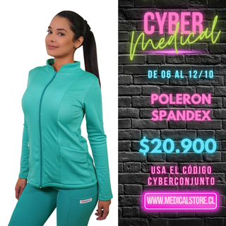 Polerón Spandex Ripholia Verde Turquesa