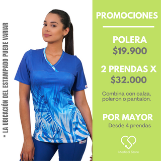 POLERA LYCRA AZUL REY 2436