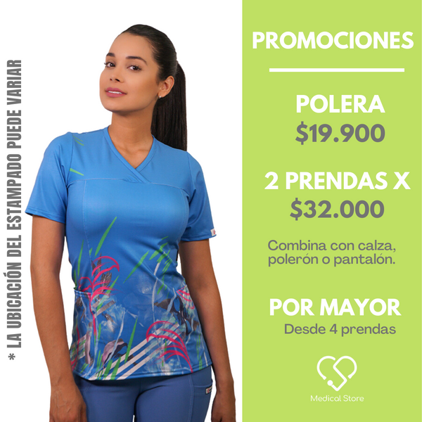 POLERA LYCRA CELESTE 2442