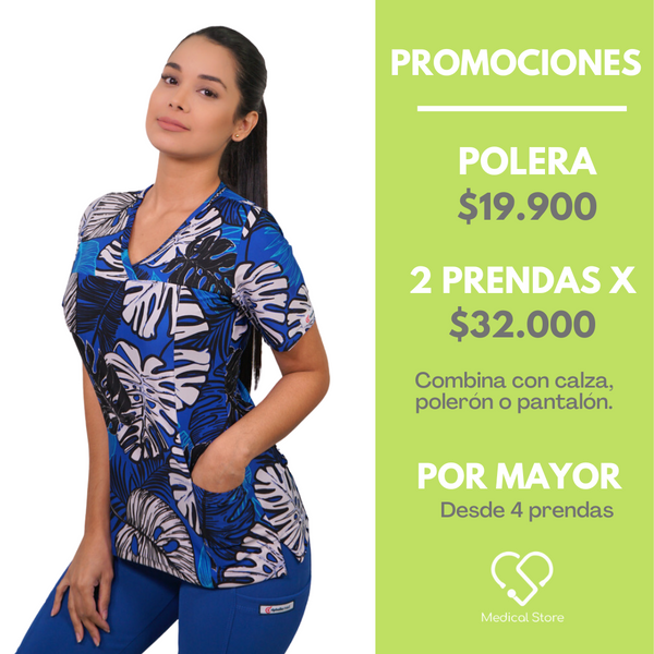 POLERA LYCRA AZUL REY 2447