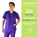 POLERA HOMBRE ANTIFLUIDO MORADO MODELO MADRID