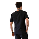 POLERA HOMBRE ANTIFLUIDO NEGRO MODELO MADRID