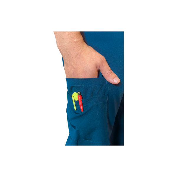 PANTALON RECTO ANTIFLUIDO HOMBRE VERDE PETROLEO MODELO MADRID