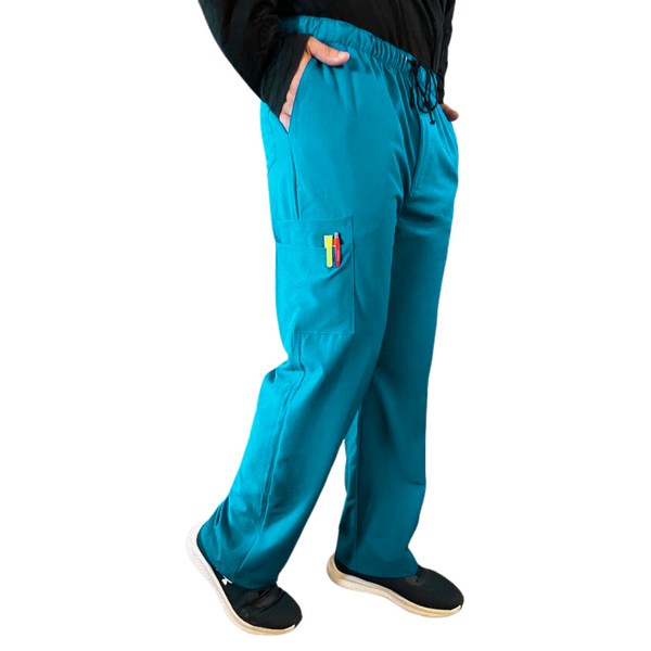 PANTALON RECTO ANTIFLUIDO HOMBRE TURQUESA MODELO MADRID