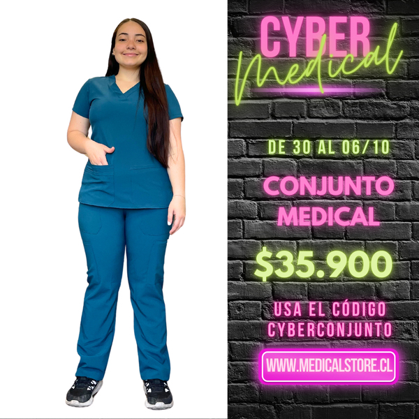 CONJUNTO VERDE PETROLEO HERO MODELO MEDICAL