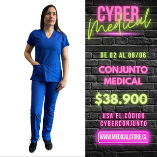 Conjunto Antifluido Azul Rey Hero Medical