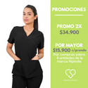 POLERA MUJER RIPHOLIA ANTIFLUIDOS NEGRO 2315