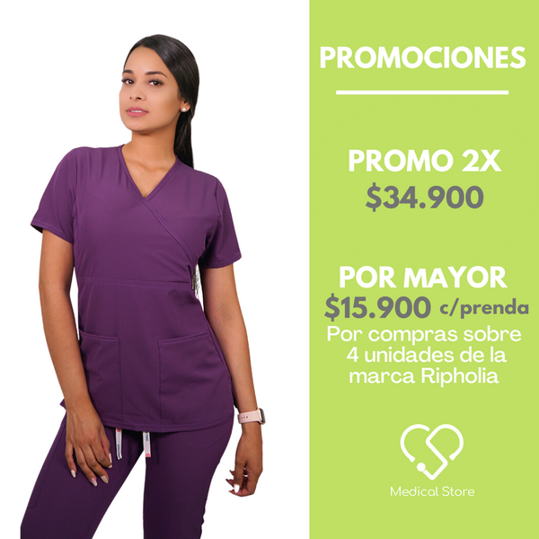 POLERA MUJER RIPHOLIA ANTIFLUIDO MORADO 2323