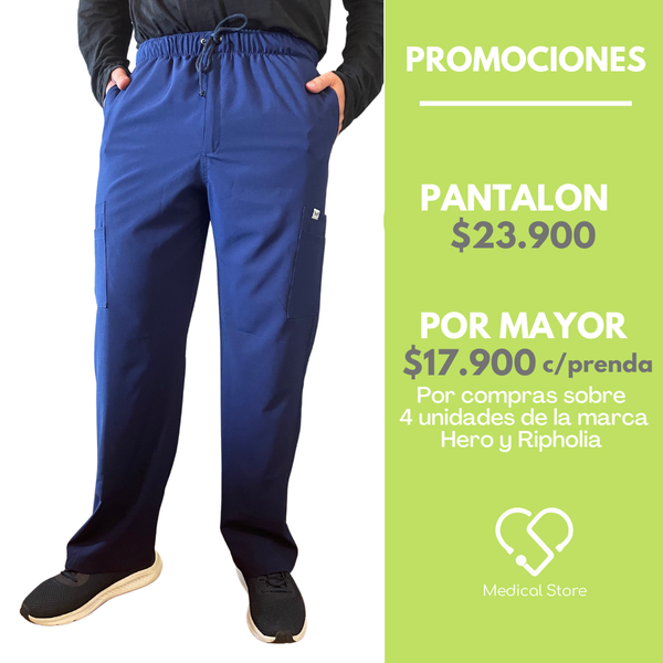 PANTALON RECTO ANTIFLUIDO HOMBRE AZUL MARINO MODELO MADRID