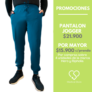 PANTALON JOGGER ANTIFLUIDO HOMBRE VERDE PETROLEO MODELO ESPARTA