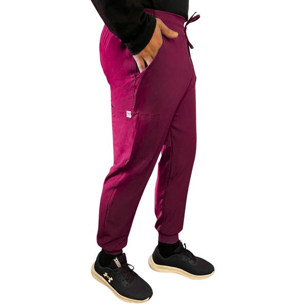 CONJUNTO HOMBRE JOGGER ANTIFLUIDO BURDEO MODELO ESPARTA