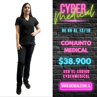 Conjunto Antifluido Negro Hero Medical