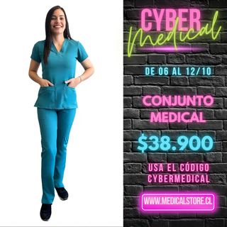 Conjunto Antifluido Turquesa Hero Medical