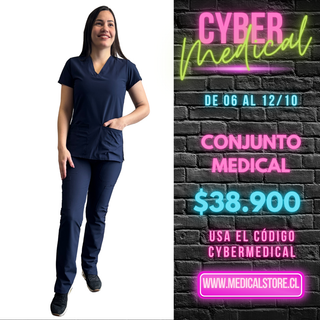 Conjunto Antifluido Azul Marino Hero Medical