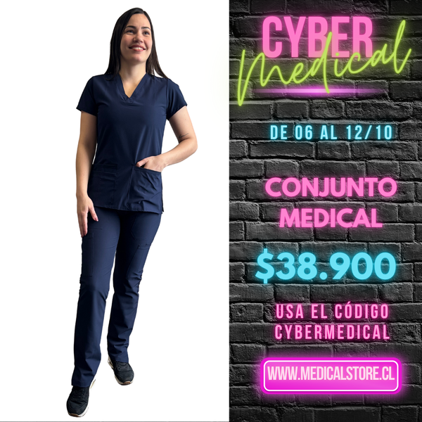 Conjunto Antifluido Azul Marino Hero Medical