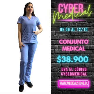 Conjunto Antifluido Celeste Hero Modelo Medical