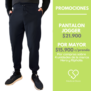 PANTALON JOGGER ANTIFLUIDO HOMBRE NEGRO MODELO ESPARTA