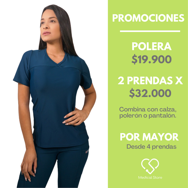 POLERA LYCRA RIPHOLIA VERDE PETROLEO 2216