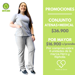 CONJUNTO GRIS PERLA HERO (ATENAS + MEDICAL)