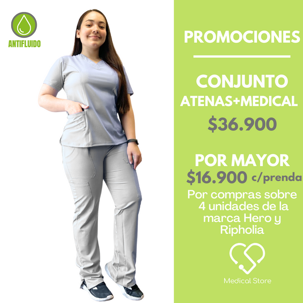 CONJUNTO GRIS PERLA HERO (ATENAS + MEDICAL)