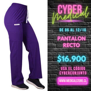 Pantalón Recto Antifluido Unisex Ripholia Morado 4A