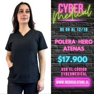 Top Antifluido Negro Hero Atenas