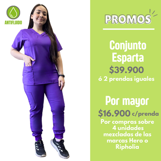 CONJUNTO ANTIFLUIDO JOGGER MORADO HERO ESPARTA