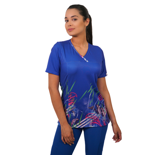 POLERA LYCRA AZUL REY 2448