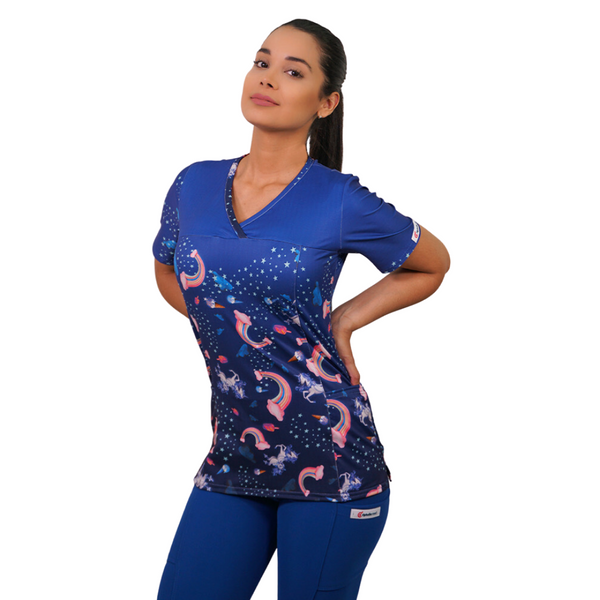 POLERA LYCRA AZUL REY 2450