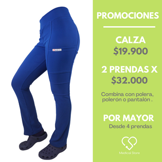 Pantalón Clínico Color Azul Rey - Uniformes Clínicos Aurísima ®