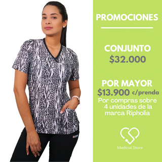 POLERA LYCRA RIPHOLIA BLANCO/NEGRO 2328