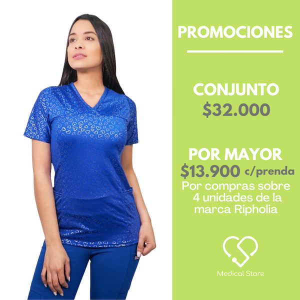 POLERA LYCRA RIPHOLIA AZUL REY 2301