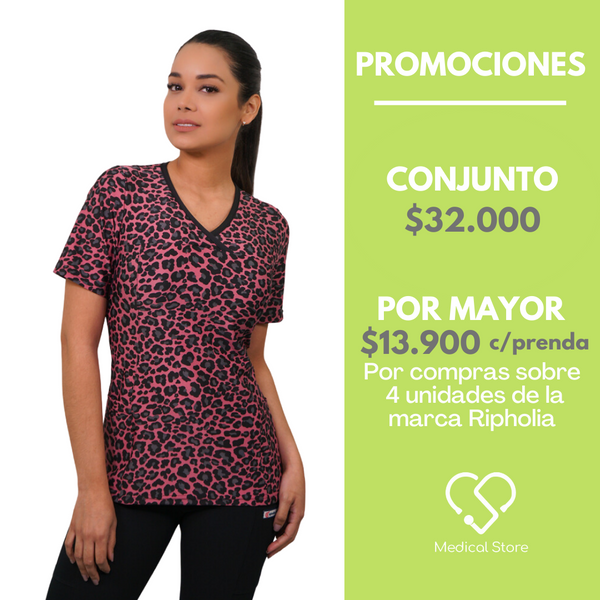 POLERA LYCRA ROSADA ESTAMPADA 2380