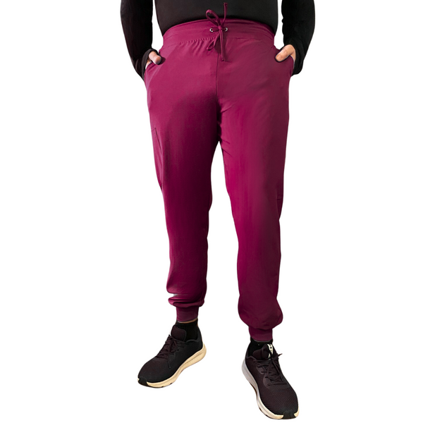 CONJUNTO HOMBRE JOGGER ANTIFLUIDO BURDEO MODELO ESPARTA