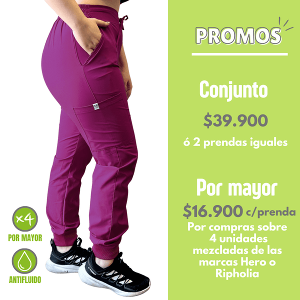 PANTALON ANTIFLUIDO  JOGGER BURDEO HERO ESPARTA