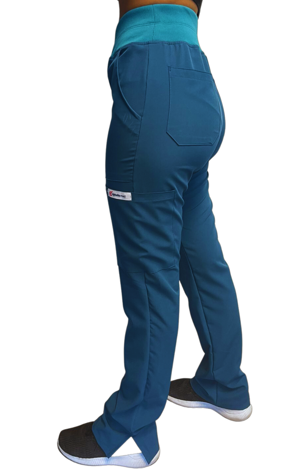 PANTALÓN ANTIFLUIDO  RIPHOLIA  MODELO MEDICAL VERDE PETROLEO