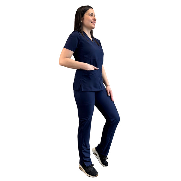 Conjunto Antifluidos Azul Marino (Pantalon Medical Recto)
