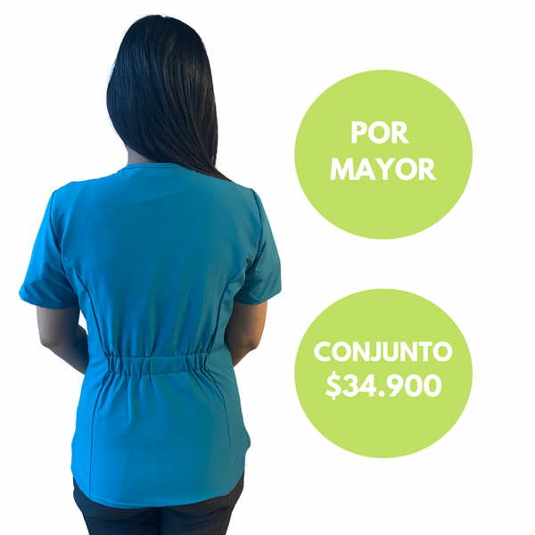 POLERA MUJER RIPHOLIA ANTIFLUIDO VERDE TURQUESA 2333